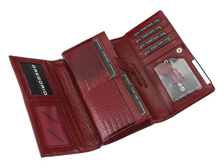 Portfel damski skóra naturalna skórzany Gregorio 