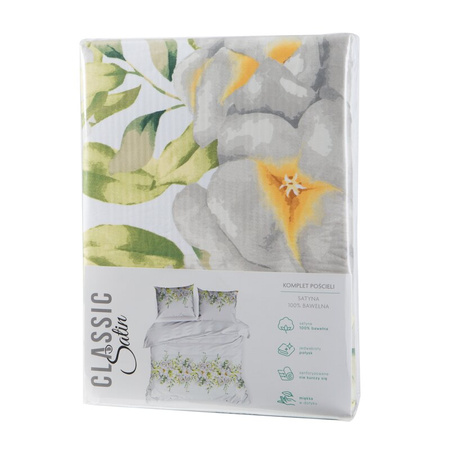 KOMPLET POŚCIELI SATYNOWEJ SPRING 22 220 X 200 CM BIAŁY