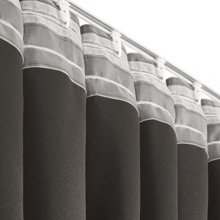 ZASŁONA GOTOWA MILAN NA TAŚMIE 140 X 300 CM GRAFITOWY