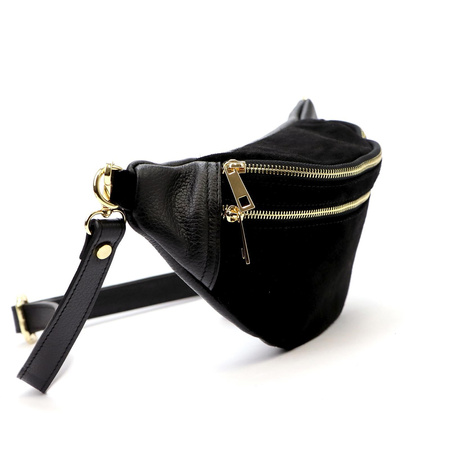 Torebka torebki skórzana saszetka nerka skóra naturalna Luka damska