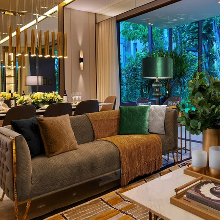 POSZEWKA RIA2 45 X 45 CM CIEMNOBEŻOWY