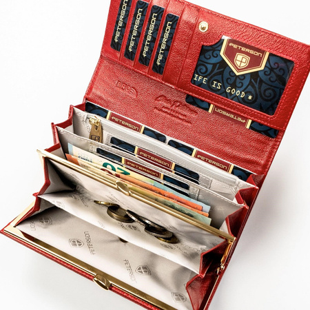 Portfel damski skóra naturalna skórzany Peterson