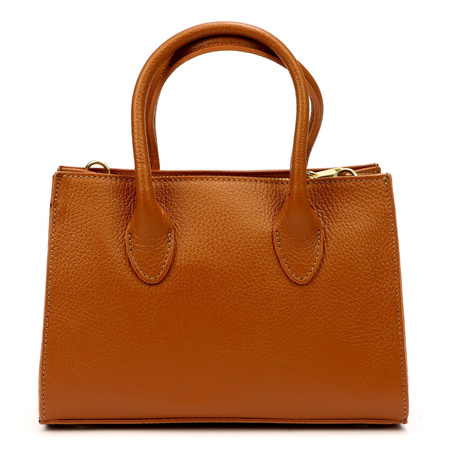 Vera Pelle torebka kuferek skóra naturalna czarny