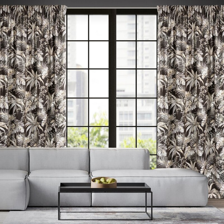 ZASŁONA GOTOWA RODOS NA TAŚMIE 140 X 270 CM CIEMNOBRĄZOWY