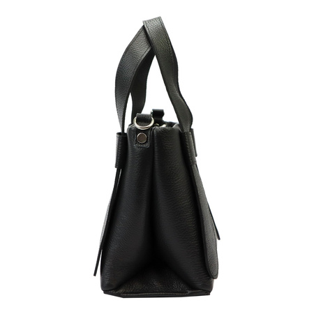 Gregorio torebka kuferek skóra naturalna czarny