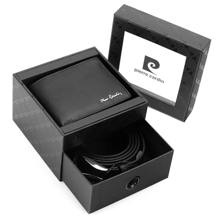 Zestaw na prezent dla mężczyzny portfel i pasek męski skórzany Pierre Cardin