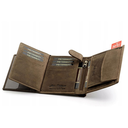 Portfel męski skórzany skóra naturalna  Peterson