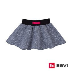 SPÓDNICA POWER SZARY DRUK KROPKI Ewa Klucze