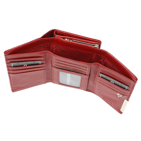 Gregorio portmonetka skóra naturalna niebieski lakierowana skóra węża -