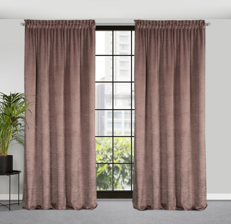 ZASŁONA GOTOWA AIR NA TAŚMIE 140 X 270 CM PUDROWY RÓŻ