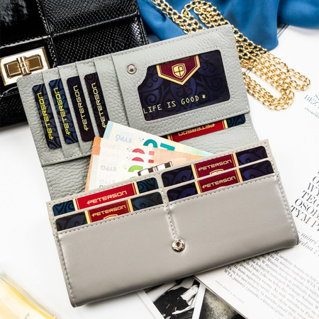 Portfel damski skóra naturalna skórzany Peterson