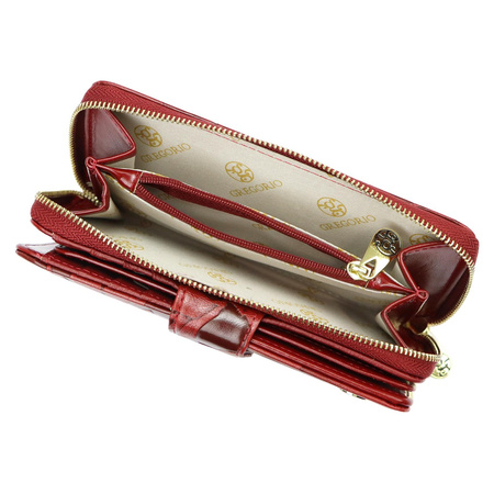 Portfel damski skórzany skóra naturalna + skóra ekologiczna Gregorio