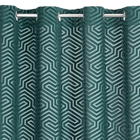 ZASŁONA GOTOWA INGA NA TAŚMIE 140 X 250 CM TURKUSOWY