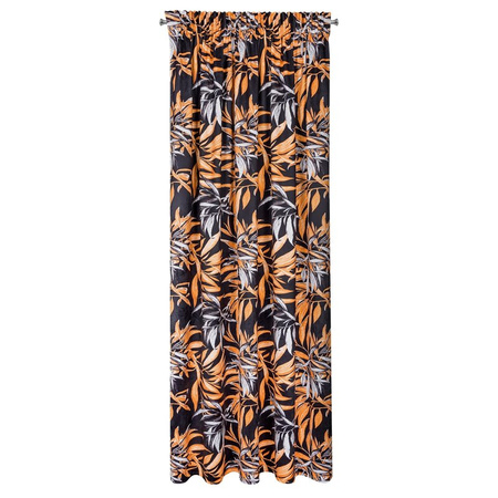 ZASŁONA GOTOWA ZOJA NA TAŚMIE 140 X 270 CM CZARNY