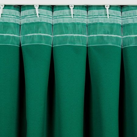 ZASŁONA GOTOWA MILAN NA TAŚMIE 140 X 300 CM CIEMNOZIELONY