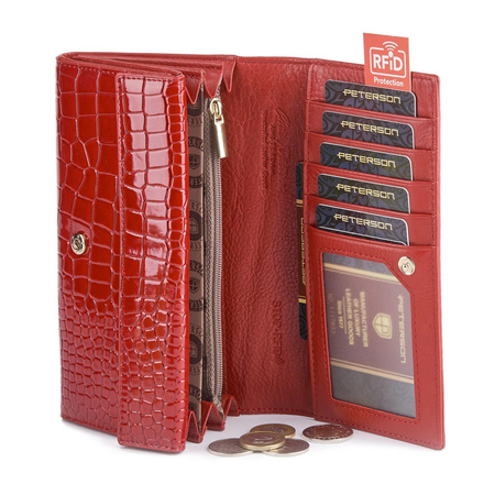 Portfel damski skórzany skóra naturalna  Peterson