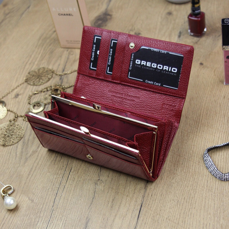 Portfel damski skórzany skóra naturalna Gregorio 
