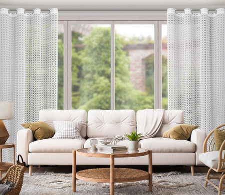 FIRANA GOTOWA CARMEN 140 X 250 CM BIAŁY