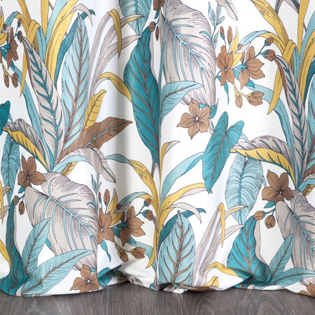 ZASŁONA GOTOWA D91 BARI 140 X 250 CM TURKUSOWY