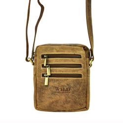 Torba saszetka listonoszka męska na ramię skórzana skóra naturalna Wild
