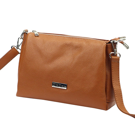 MiaMore torebka listonoszka skóra naturalna różowy