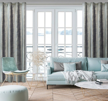 ZASŁONA GOTOWA MARSALA 140 X 250 CM SZARY