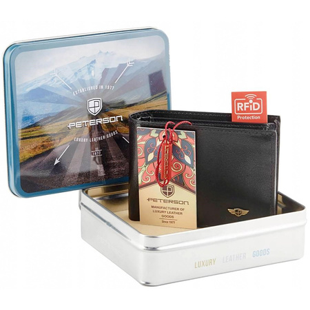 Portfel męski skórzany skóra naturalna Peterson