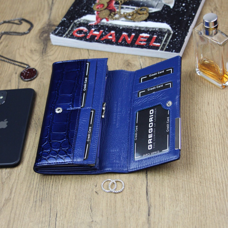 Portfel damski skórzany skóra naturalna Gregorio 