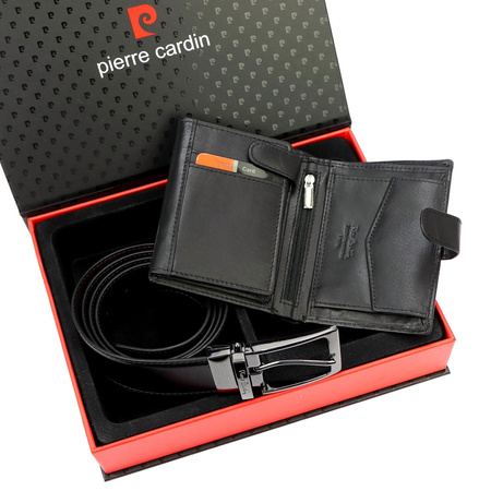 Zestaw na prezent dla mężczyzny portfel i pasek męski skórzany Pierre Cardin