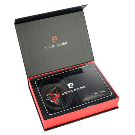 Zestaw na prezent dla mężczyzny portfel i pasek męski skórzany Pierre Cardin