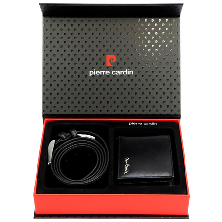 Zestaw na prezent dla mężczyzny portfel i pasek męski skórzany Pierre Cardin