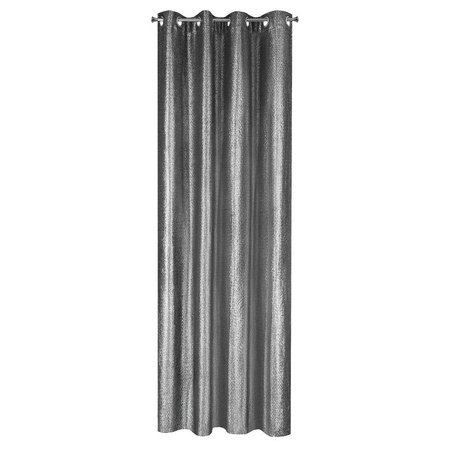 ZASŁONA GOTOWA GLOSSY 140 X 250 CM CZARNY