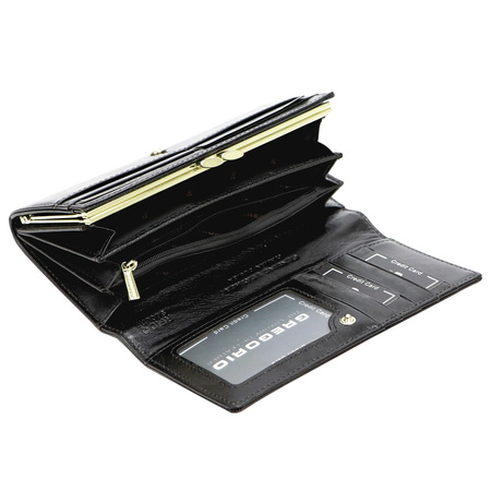 Portfel damski skórzany skóra naturalna Gregorio