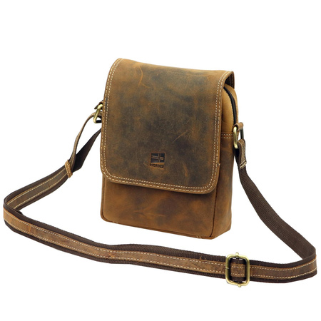 Torba saszetka na ramię męska skórzana skóra naturalna Nordee