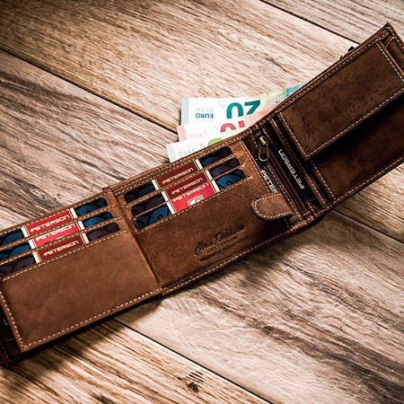 Portfel męski skórzany skóra naturalna  Peterson 