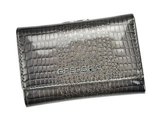 Gregorio portfel skóra naturalna szary Gregorio GF117 - kobieta