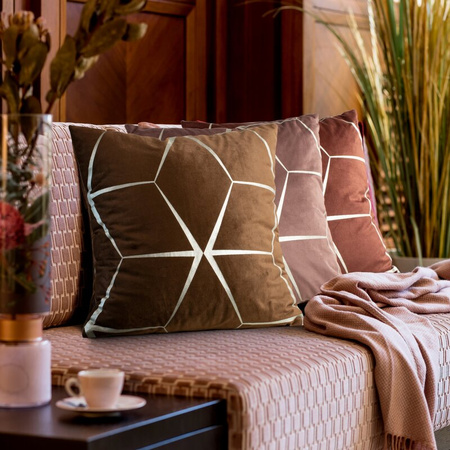 POSZEWKA BLINK 28 45 X 45 CM CIEMNOBRĄZOWY