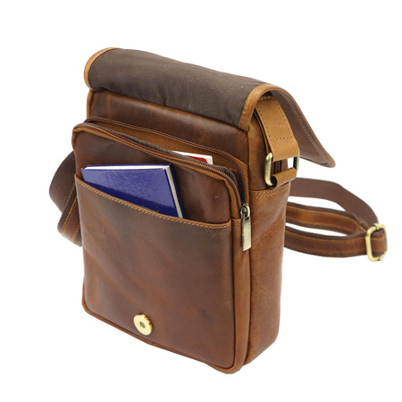 Torba saszetka na ramię męska skórzana skóra naturalna Nordee 