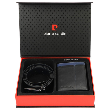 Zestaw na prezent dla mężczyzny portfel i pasek męski skórzany Pierre Cardin
