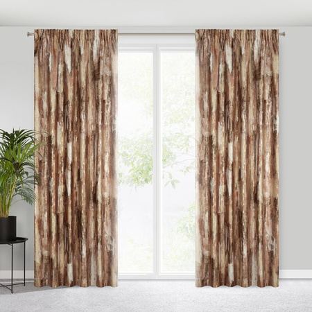 ZASŁONA GOTOWA ELLA NA TAŚMIE 140 X 270 CM CEGLASTY