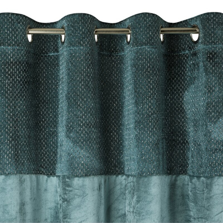 Zasłona gotowa turkusowa na przelotki 140X250 