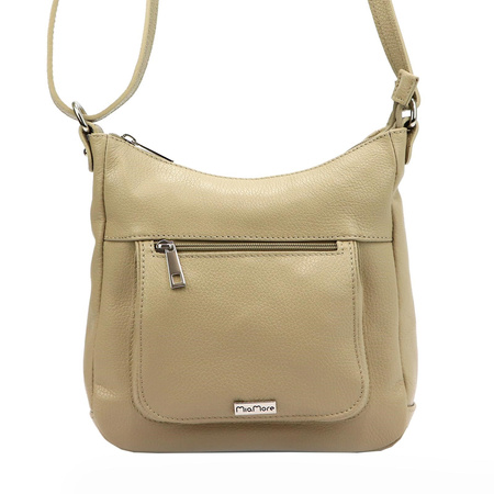 MiaMore torebka listonoszka skóra naturalna beżowy