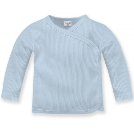 Kaftanik niemowlęcy wiąz LOVELY DAY BABYBLUE niebieski,prążek 56