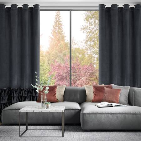 ZASŁONA GOTOWA CARLI 140 X 250 CM CZARNY