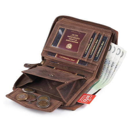 Portfel męski skórzany skóra naturalna  Peterson 