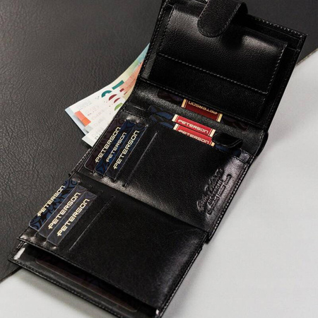 Portfel męski skórzany skóra naturalna  Peterson