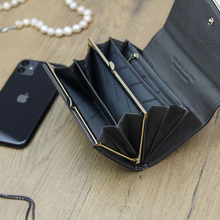 Portfel damski skórzany skóra naturalna Gregorio