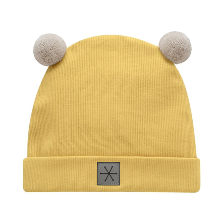 Czapka niemowlęca SCI+POM WINTER 24/25 żółty 68