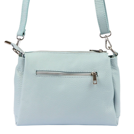 MiaMore torebka listonoszka skóra naturalna niebieski