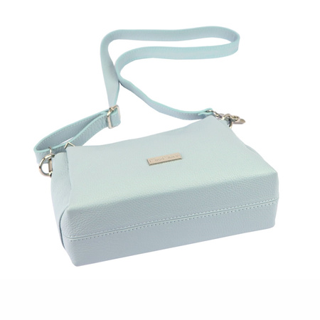 MiaMore torebka listonoszka skóra naturalna niebieski